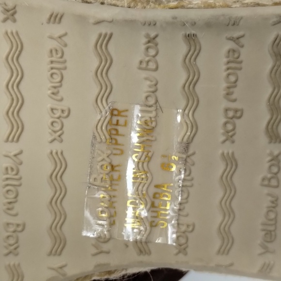 Yellow Box HTF rope woven sandals size 6.5 brown 1" heel - Picture 7 of 10